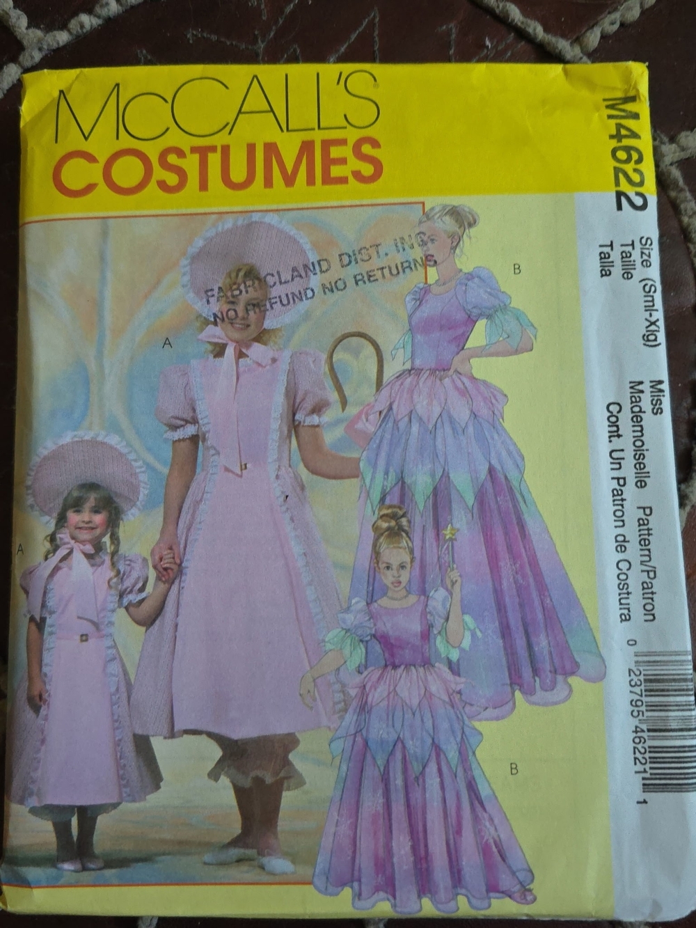 McCall's M4622 – Miss & Child Fairy / Bo Peep Costume Pattern